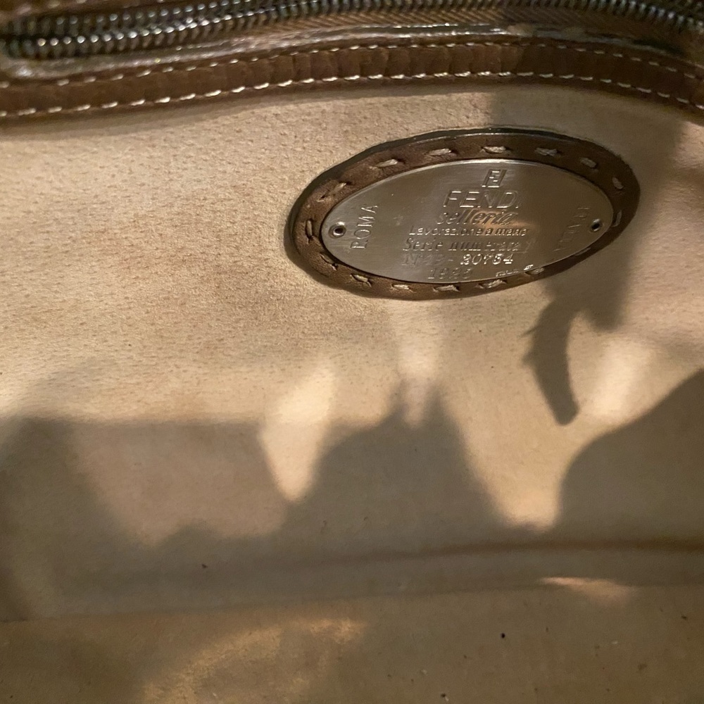 FENDI SELLERIA MINK SATCHEL HANDBAG PREOWNED Vintage - Picture 9 of 9
